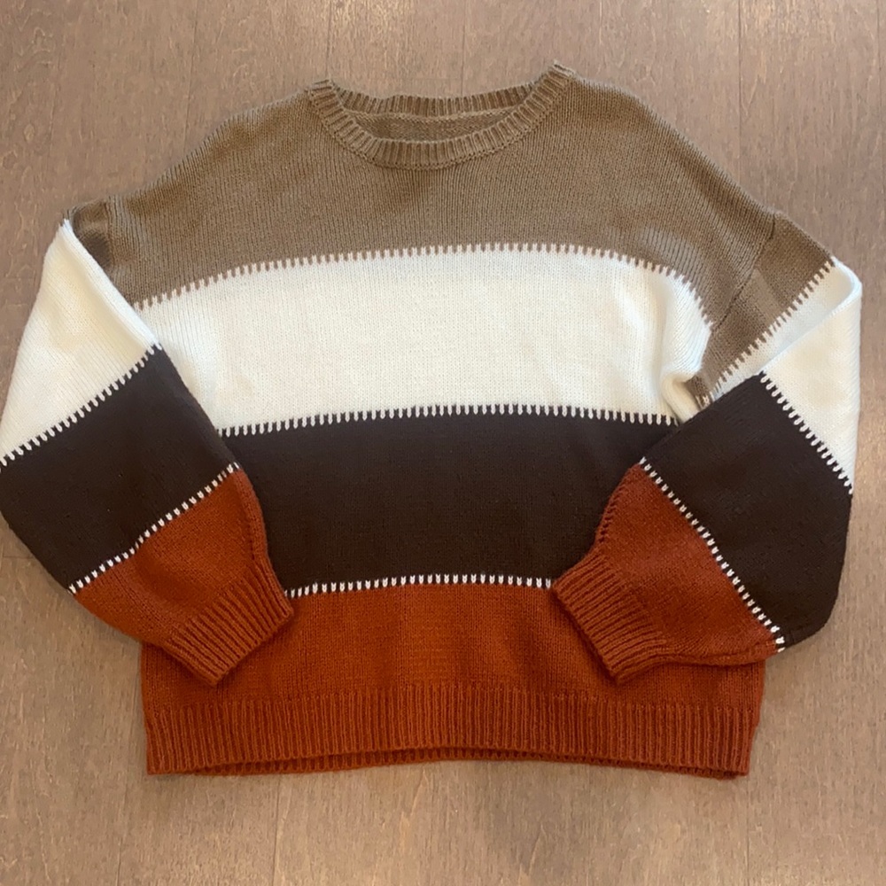 Thick Striped Oversized Sweater. Size S